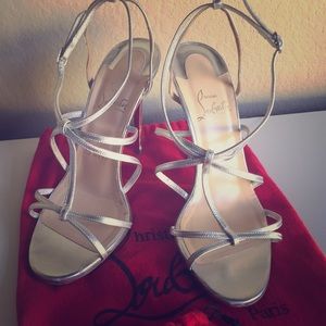 Christian Louboutin Metallic Silver Youpiyou Heels